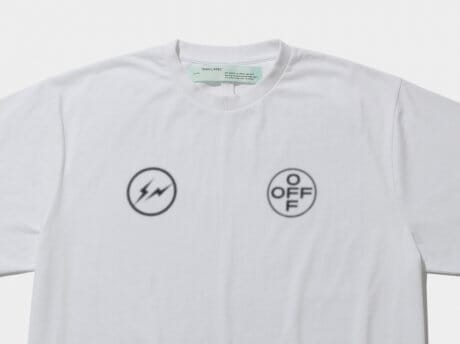 即完売確実。フラグメント×オフホワイトの限定Tシャツ。