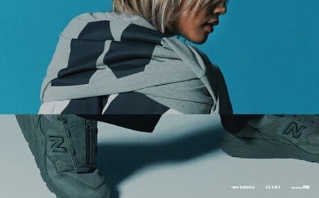 New Balance x Beams x MITA Sneakers triple collaboration sneakers in chic gray.