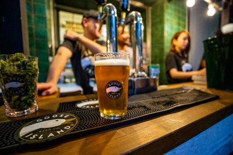A glimpse into American drinking culture through an interactive beer bar set up by Goose Island.