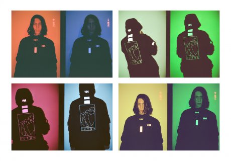 The eye is drawn to the logo that emerges in the reflection. Helly Hansen presents a capsule collection with Future.