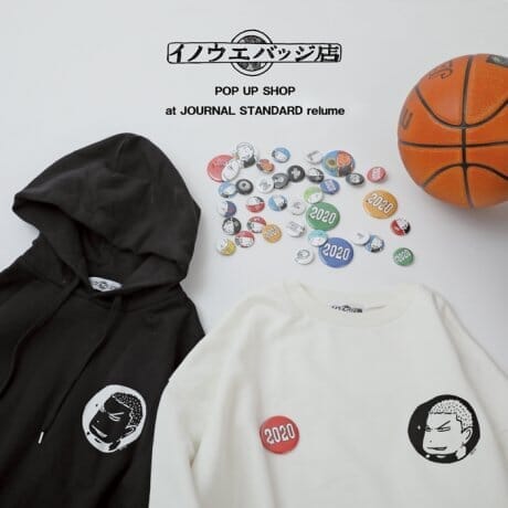 The author of Slam Dunk, Takehiko Inoue, and Journal Standard Relume bring you badges and wear.
