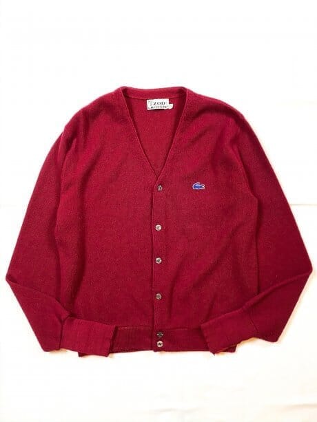 困ったときの暖色カーディガン。ちょっと珍しい青ワニ仕様。