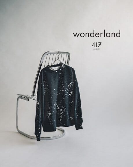 Wonderland and 417 Edifice created this adult-faced painted sweatshirt.