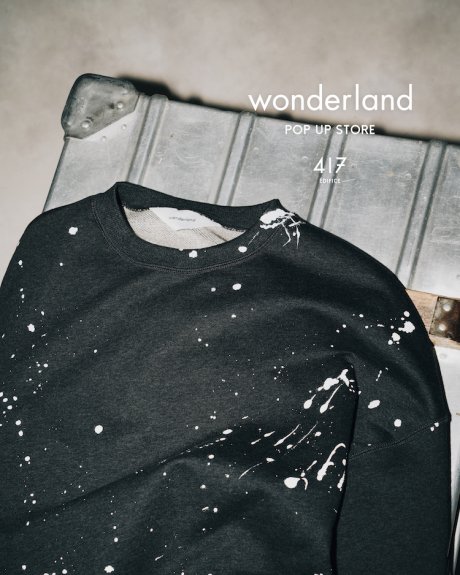 Wonderland and 417 Edifice are at it again with the paint-splattered, adult-faced sweatshirt.