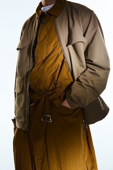 Means Weil's transformable jacket can be worn four different ways.