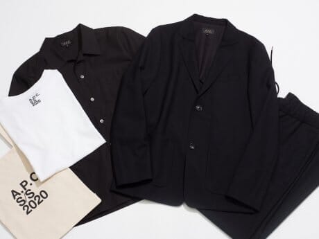 A.P.C.とロンハーマンのコラボ。カジュアルシーンを上書きする、ブラックで描くエレガンス。