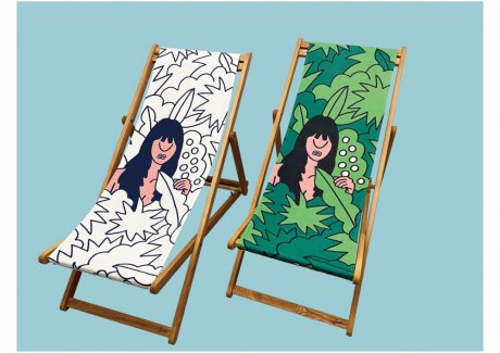 代官山にオープンしたセレクトショップで、face特製のデッキチェアが販売開始です。