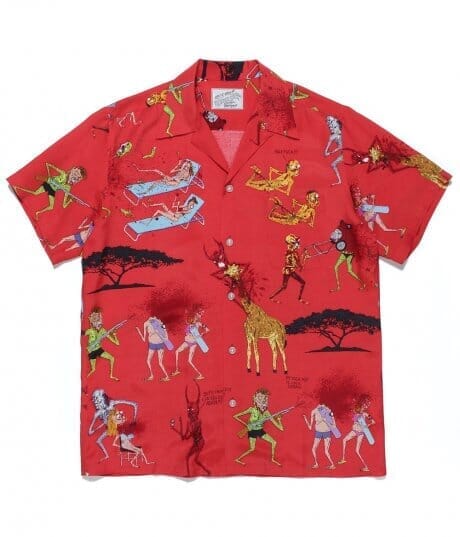 This Hawaiian shirt was completed through a honeymoon with Neck Face.