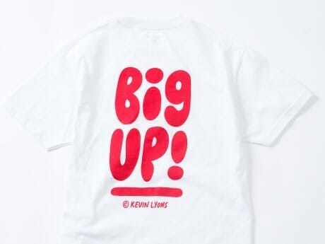 Kevin Lyons x RHC collaboration T. Positive mind, positive message on the back.