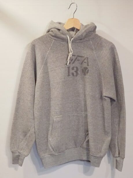 An instant "at-home" outfit! We have just received a sweatshirt parka made in the USA in the 80's.