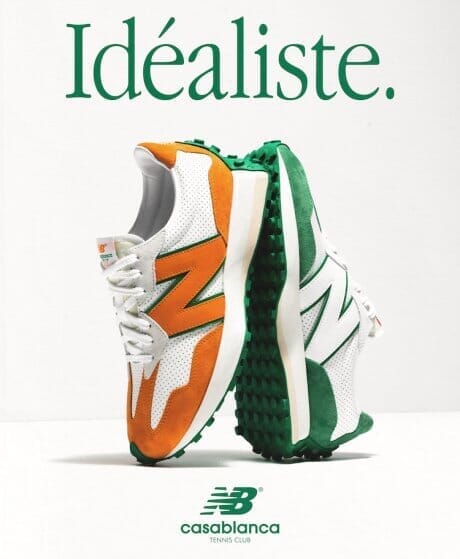 Casablanca and New Balance are a perfect match. A fresh and dazzling pair is born.