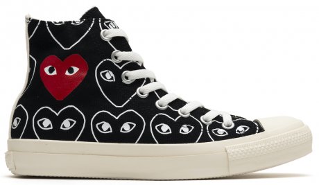 “DSMG” のオンラインストアで先行発売！ プレイ・コム デ ギャルソン×コンバースのスニーカーが登場です。