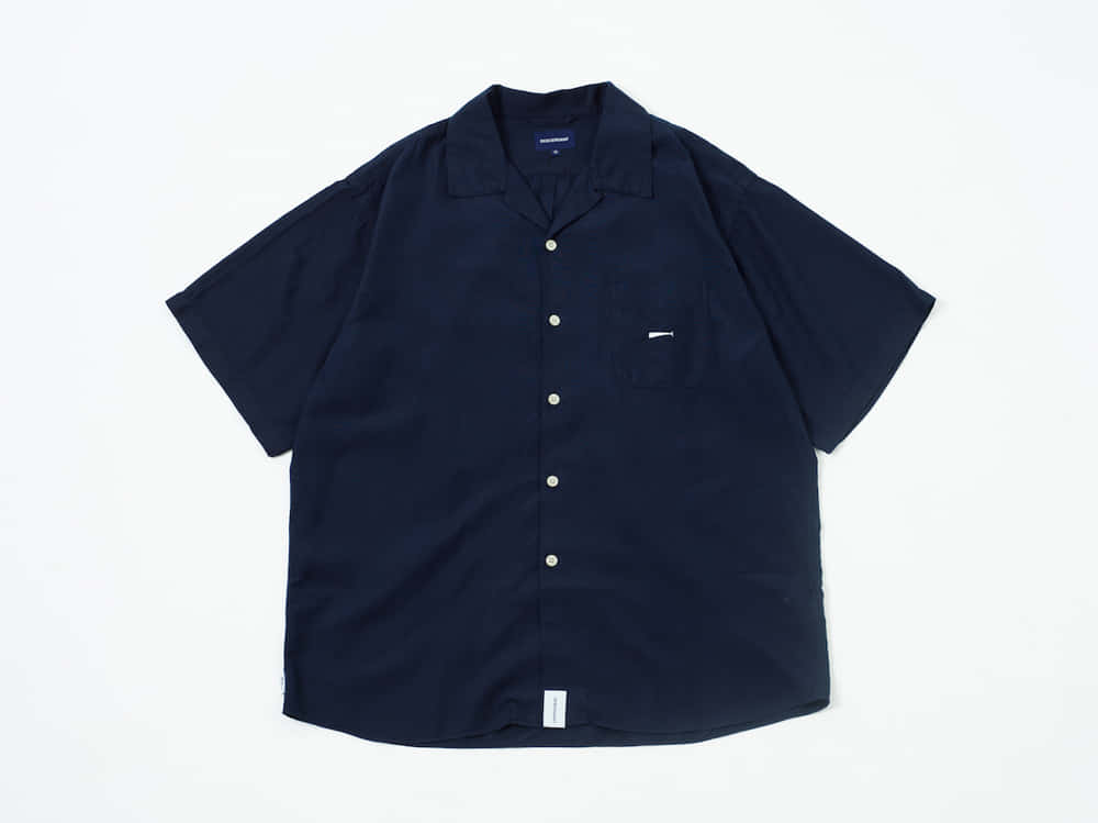 DESCENDANTロンハーマン別注PIRE RAYON SS SHIRT紺2
