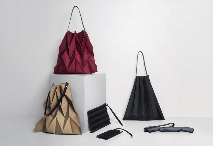 Pleated woven flower bag! New items from Iittala X Issey Miyake.