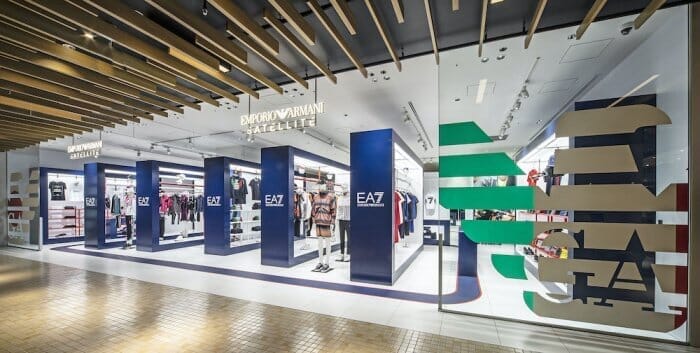 Like a stadium!  The new theme of Emporio Armani Satellite is sports.