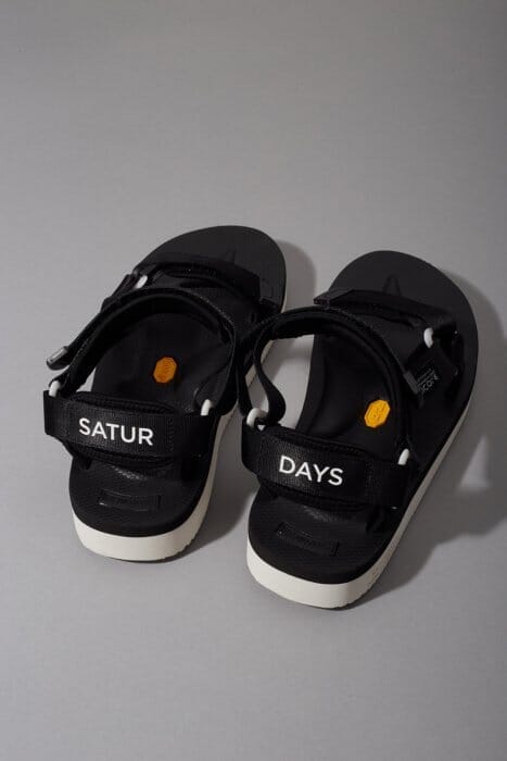 Saturdays New York City and Suicok. Hip Japanese and American creators have spun up a pair of sandals that are sure to put you in a good mood.