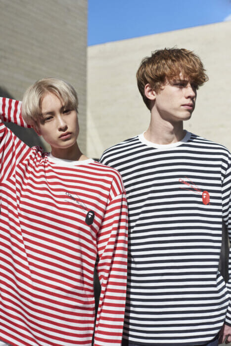 Two of the leading figures in the Japanese fashion world. Comme des Garcons and A BASING APE have collaborated to create a supreme collection.