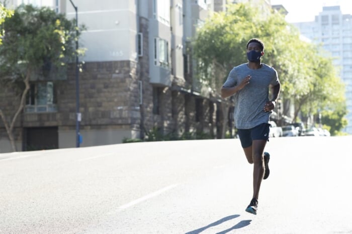 This is an innovative mask. The ASICS Runner's Face Cover does not interfere with breathing even during peak exercise.