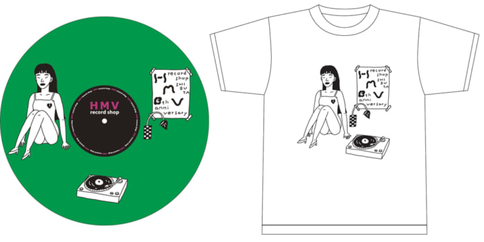 HMV Record Shop Shibuya has started pre-ordering goods to celebrate its 6th anniversary. The annual illustrations by Ran Tondabayashi are gutsy.