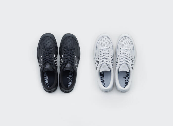 New Balance x Comme des Garçons Homme's latest creation! . A new pair of smoldering court shoes has been born.
