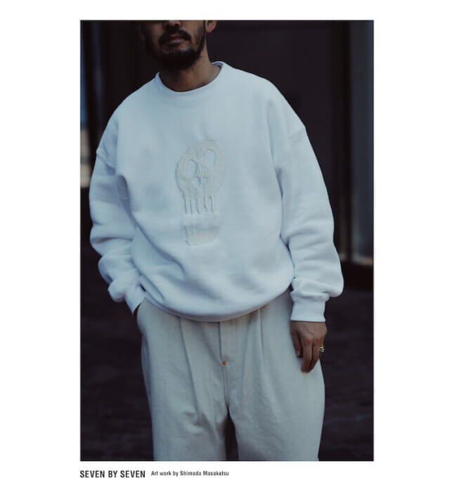 レショップが別注したセブンバイセブンと下田昌克のコラボウェア。リリース当日のライブペインティングも必見です。