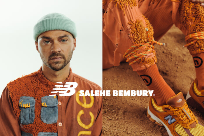 New Balance and shoe designer Saleh Banbury created the divine 2002. A brief blue sky is visible in a sandstone canyon.