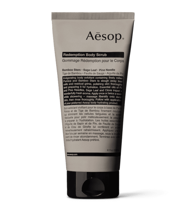 冬は乾燥、春は花粉に紫外線。傷んだ肌をいたわる、イソップのボディスクラブ。