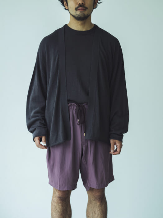 和洋折衷なボタンレスカーディガン。法被の面影感じる、レインメーカーの新作です。