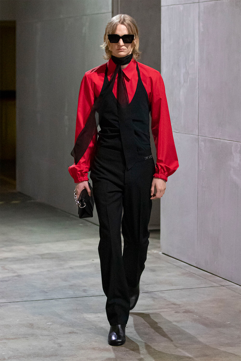 OFF-WHITE ホッフロリホッフヒルミュル OWIJ026S23FAB002 3232 Off-White]EYE LOGO POPL OVERSIZE SHIRT/BLACK(OMGF24-RTW0274