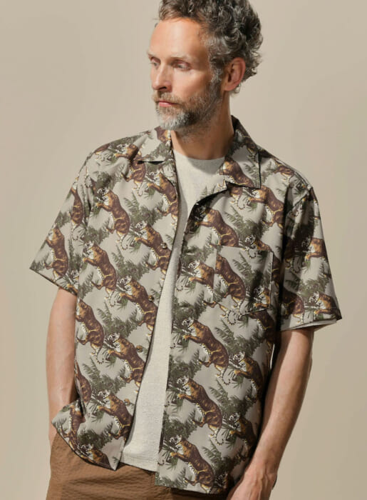 Men's Bigi for Adult Summer. The collaboration with Photo Magazine Life offers a unique and cool all-over pattern.