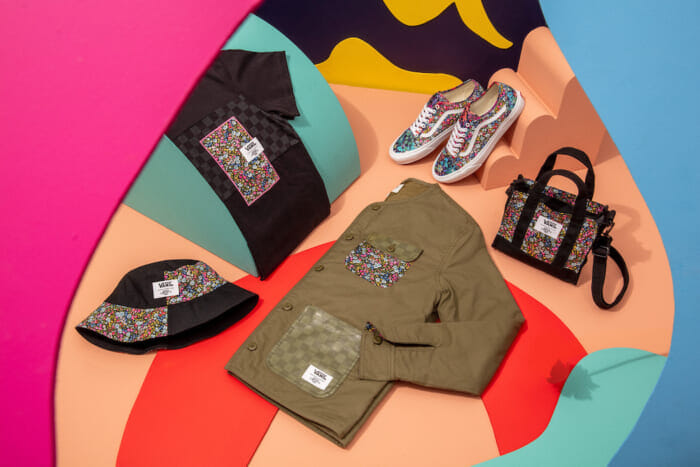 ヴァンズとリバティ。カラフルで春らしいスニーカーとウェアが登場します。