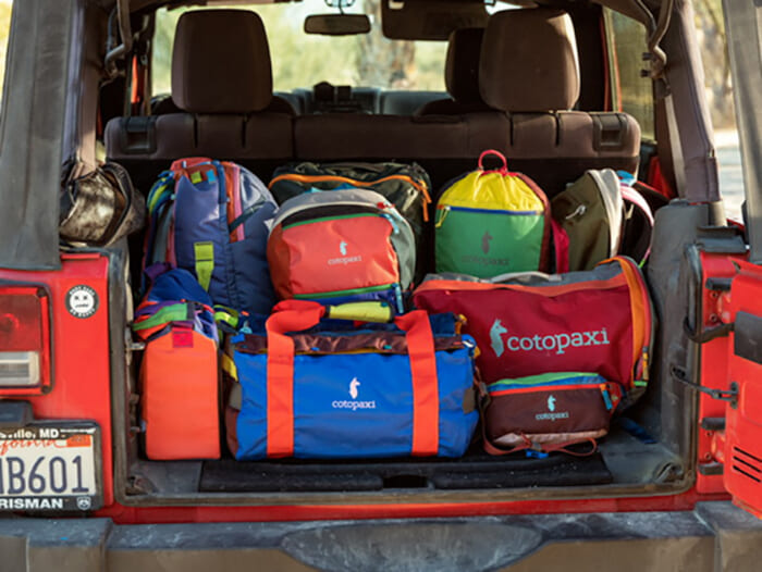 Cotopaxi, which has made a full-fledged landing, is holding a pop-up. All are colorful, sustainable, and one-of-a-kind.