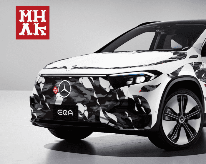 MHAKがメルセデス・ベンツにアートを描く! 特別に制作されたキャンバス作品もお見逃しなく。