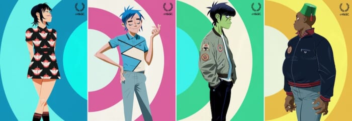 Gorillaz, the most virtual band on earth, and Fred Perry are going on an unpredictable and outlandish tour. They will be accompanied by cute collaborative items.