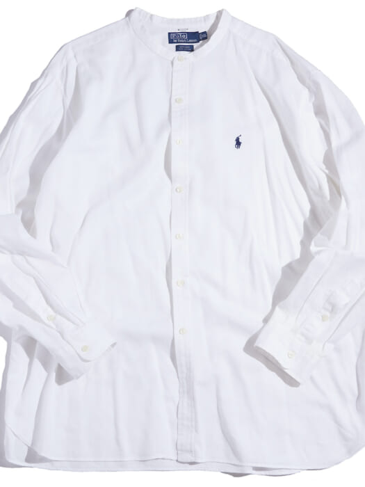 Polo Ralph Lauren's band-collar shirts offer stylish summer style.