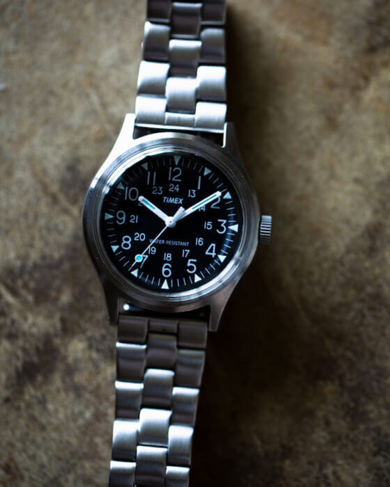 Timex is synonymous with the military watch, made special order by BEAMS. The military watch with an urban face!