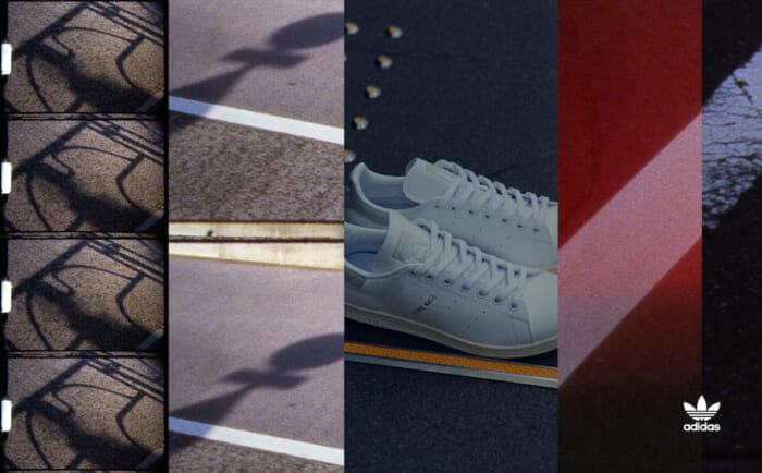 日本限定の新生スタンスミスが登場。未来を担う一足には、東京のアスファルトグレーがよく映えます。