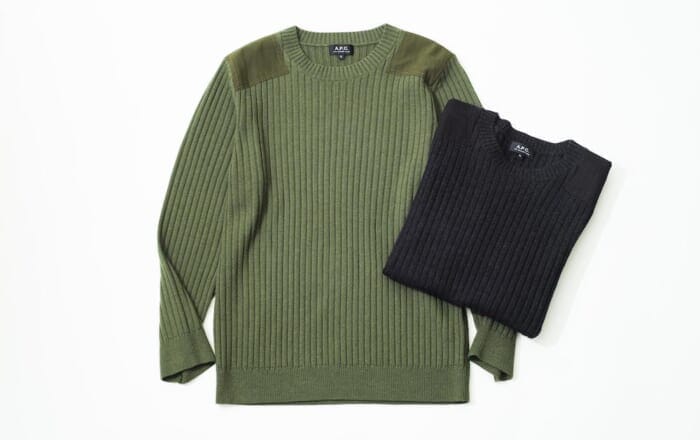 ロンハーマンとアー・ペー・セーの蜜月タッグ。新作は、いまの空気感を纏ったミリタリーニット。