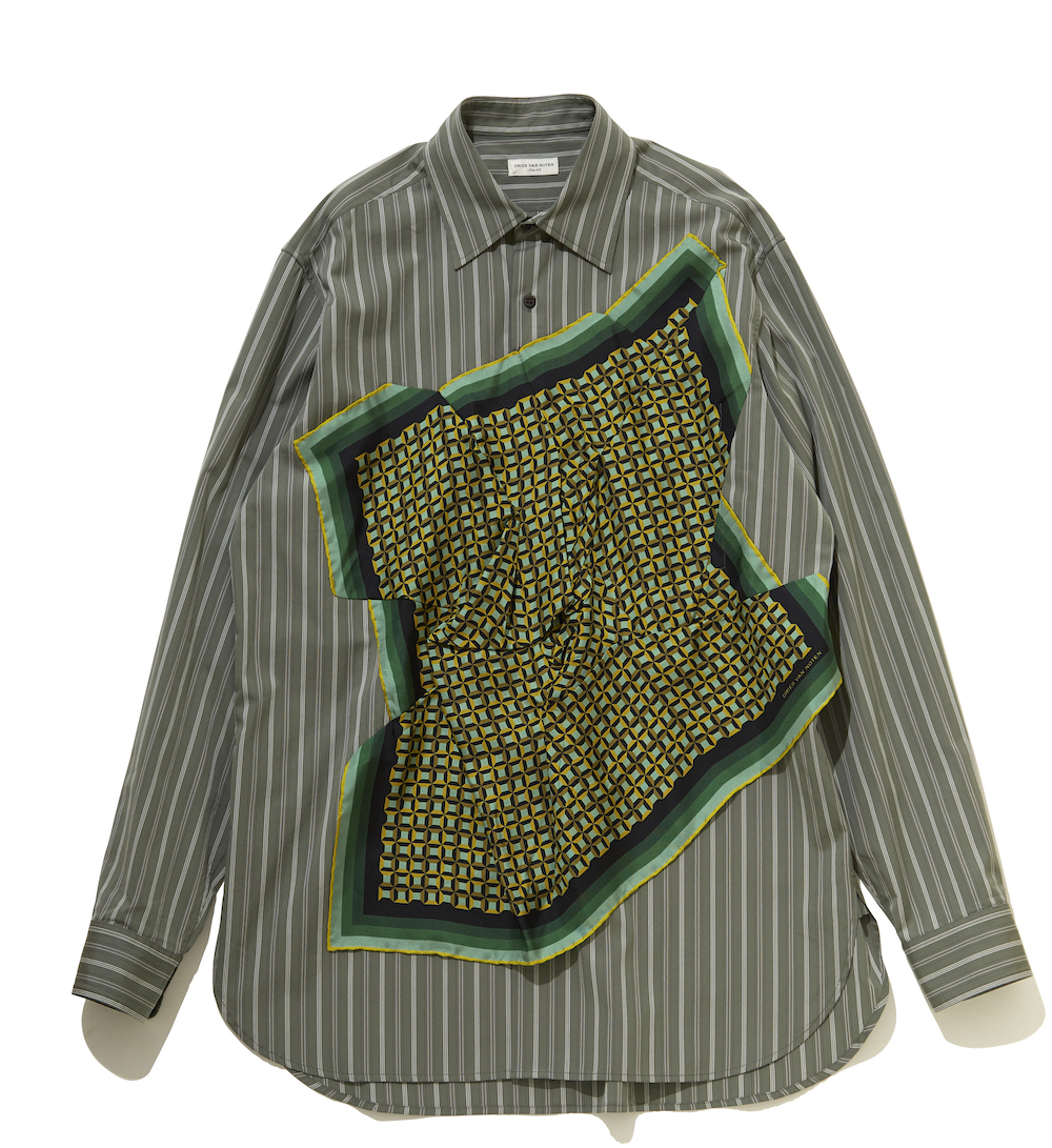 絶品】 dries van noten スカーフシャツ ecousarecycling.com