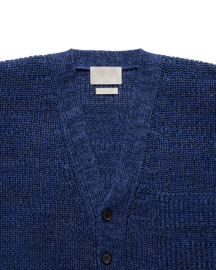 別注/1LDK YOKE 5G CONNECTING RIB CARDIGAN