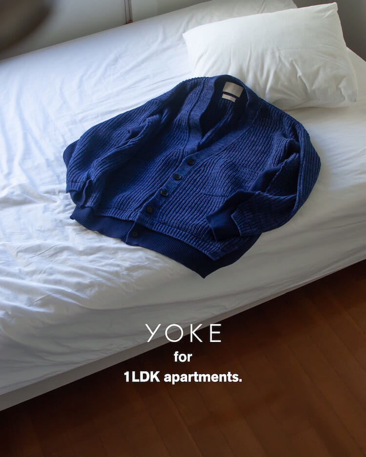 別注/1LDK YOKE 5G CONNECTING RIB CARDIGAN