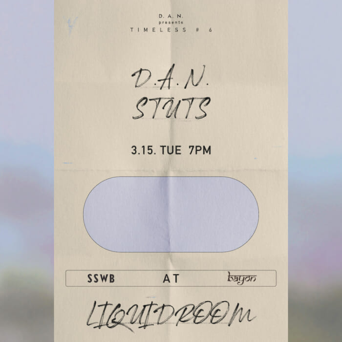 STUTS will appear at D.A.N.'s regular party "Timeless" at Liquid Room on March 15 for a night of glossy music.