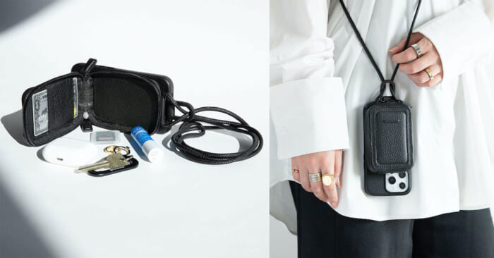 This one for the empty-handed. From Objects IO comes a micro bag that combines an iPhone case and pouch.