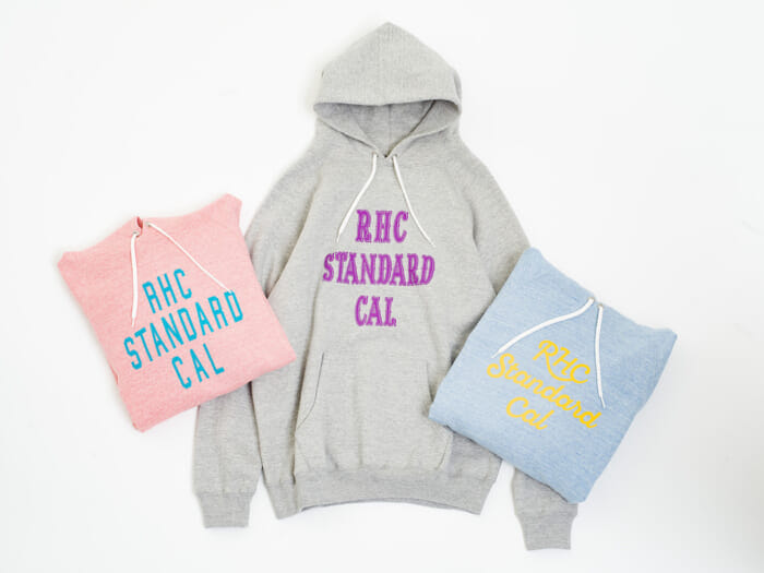The Standard California and RHC hoodies have a sideways air of color, logo, and body.