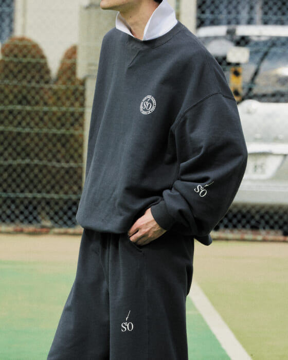 いますぐ着たい、クラシックでモダンなスエットのセットアップ。S2Oの別注は、アラインのポップアップにて。