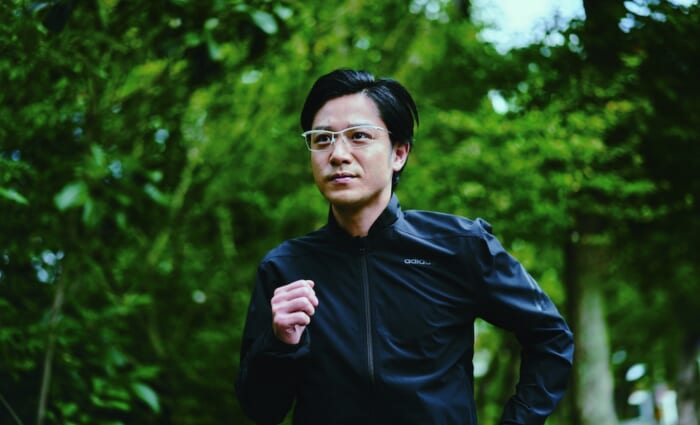 Running before work. Wearing eye athlete.