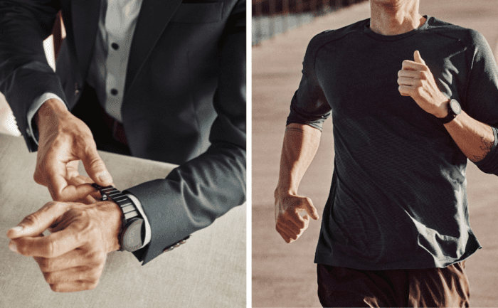 スントのプレミアムなスポーツウォッチは、日常をもエレガントに彩ります。