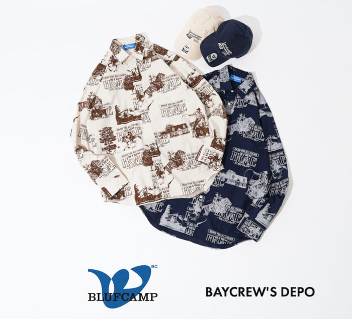 オープンほやほやのベイクルーズデポより、早くも別注アイテムが登場。お相手はブルーフキャンプです。