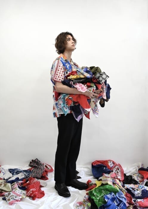 Hidetaka Miyagi's pop-up is now being held at Super A Market, Aoyama. One-of-a-kind shirts are available in limited quantities.