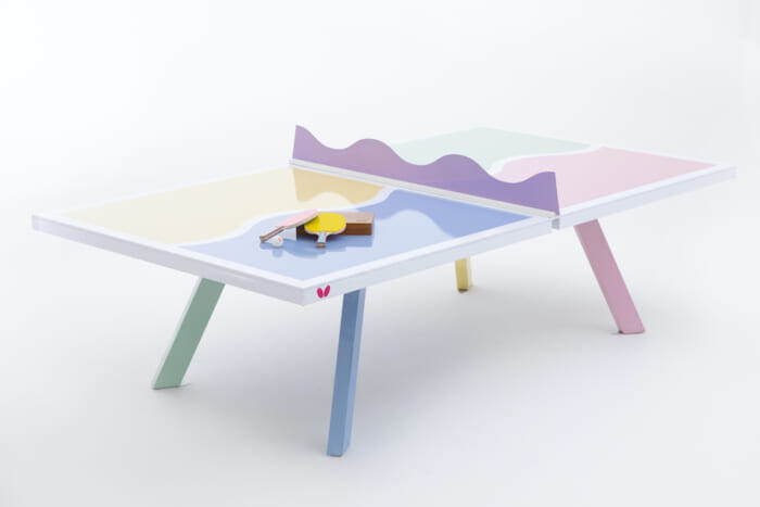 Pop retro ping pong table & racket. From Casablanca, a new Parisian brand, comes an amazing collaboration.